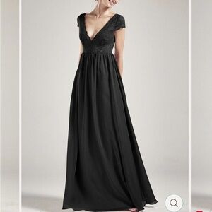 Black bridesmaid's dress